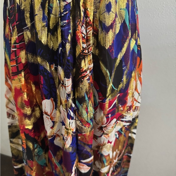 Oleg Cassini Formal Maxi Multi Color Dress - Picture 5 of 11